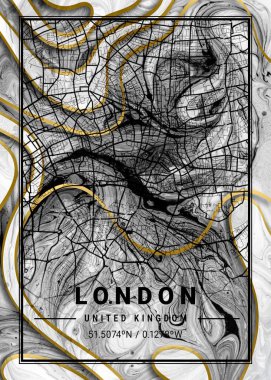 Londra - Birleşik Krallık Ronmit Mermer Haritası dünyanın en ünlü şehirlerinin güzel bir kopyası. Bu fiyata böyle bir baskı bulamazsın..