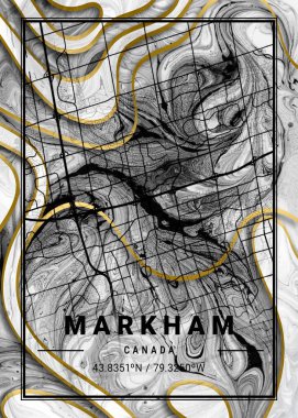 Markham - Kanada Ronmit Mermer Haritası dünyanın en ünlü şehirlerinin güzel bir kopyası. Bu fiyata böyle bir baskı bulamazsın..