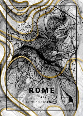 Roma - İtalya Ronmit Mermer Haritası dünyanın en ünlü şehirlerinin güzel bir kopyası. Bu fiyata böyle bir baskı bulamazsın..