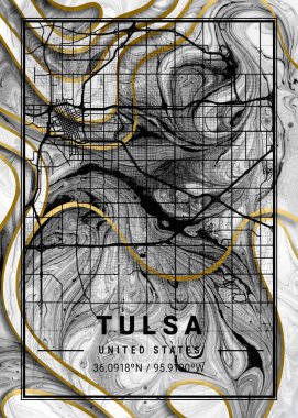 Tulsa - Birleşik Devletler Ronmit Mermer Haritası dünyanın en ünlü şehirlerinin güzel bir kopyası. Bu fiyata böyle bir baskı bulamazsın..