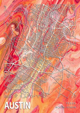 Austin - Birleşik Devletler İstatistik Mermer Haritası dünyanın en ünlü şehirlerinin güzel bir kopyası. Bu fiyata böyle bir baskı bulamazsın..