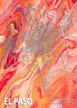 El Paso - Birleşik Devletler İstatistik Mermer Haritası dünyanın en ünlü şehirlerinin güzel baskılarıdır. Bu fiyata böyle bir baskı bulamazsın..