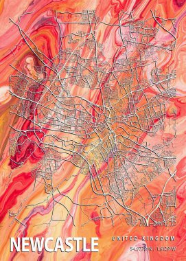 Newcastle - Birleşik Krallık İstatistik Mermer Haritası dünyanın en ünlü şehirlerinin güzel baskılarıdır. Bu fiyata böyle bir baskı bulamazsın..