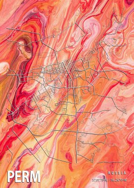 Perm - Rusya İstatistik Mermer Haritası dünyanın en ünlü şehirlerinin güzel bir kopyası. Bu fiyata böyle bir baskı bulamazsın..