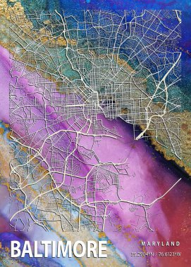 Baltimore - Amerika Birleşik Devletleri Güneş Çiçeği Mermer Haritası dünyanın en ünlü şehirlerinin güzel bir kopyası. Bu fiyata böyle bir baskı bulamazsın..