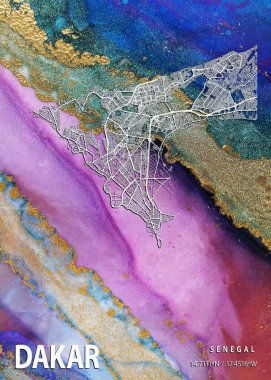 Dakar - Senegal Güneş Çiçeği Mermer Haritası dünyanın en ünlü şehirlerinin güzel bir kopyası. Bu fiyata böyle bir baskı bulamazsın..