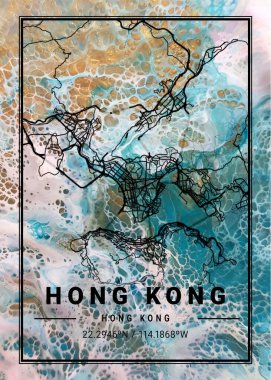 Hong Kong - Hong Kong Sunmix Mermer Haritası dünyanın en ünlü şehirlerinin güzel bir kopyası. Bu fiyata böyle bir baskı bulamazsın..