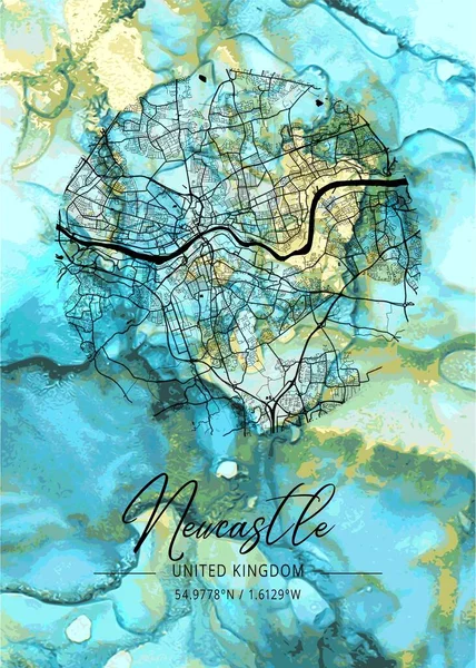 Newcastle Ηνωμένο Βασίλειο Tigridia Marble Map Είναι Όμορφες Εκτυπώσεις Των — Φωτογραφία Αρχείου