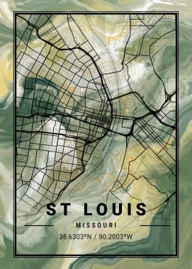 St. Louis - Birleşik Devletler Lale Mermer Haritası dünyanın en ünlü şehirlerinin güzel bir kopyası. Bu fiyata böyle bir baskı bulamazsın..