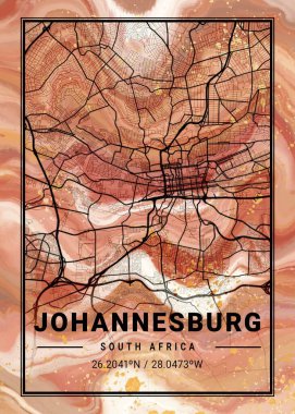 Johannesburg - Güney Afrika Violet Mermer Haritası dünyanın en ünlü şehirlerinin güzel bir kopyası. Bu fiyata böyle bir baskı bulamazsın..
