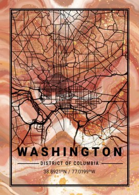 Washington - ABD Violet Mermer Haritası dünyanın en ünlü şehirlerinin güzel bir kopyası. Bu fiyata böyle bir baskı bulamazsın..