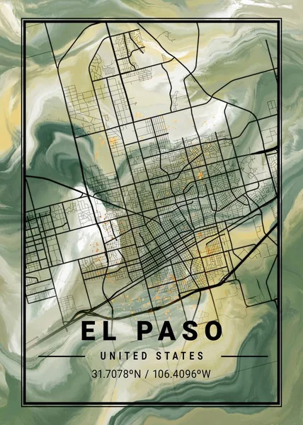 Paso Ηνωμένες Πολιτείες Tulip Marble Map Είναι Όμορφες Εκτυπώσεις Από — Φωτογραφία Αρχείου