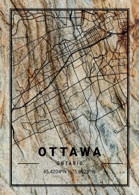 Ottawa - Kanada Zoe Marble Haritası dünyanın en ünlü şehirlerinin güzel bir kopyası. Bu fiyata böyle bir baskı bulamazsın..