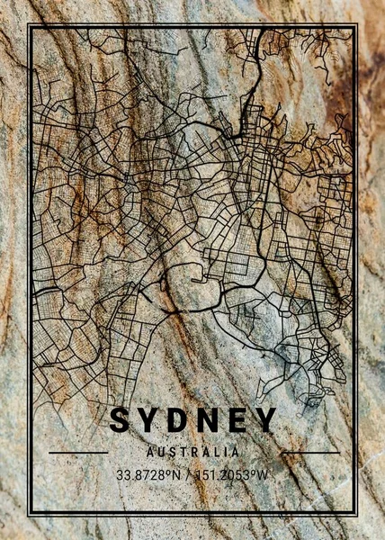 Σύδνεϋ Αυστραλία Χάρτης Zoe Marble Είναι Πανέμορφες Εκτυπώσεις Των Πιο — Φωτογραφία Αρχείου