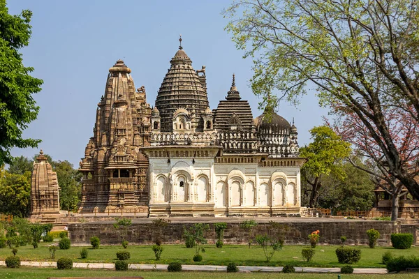 Widok Świątynię Khajuraho Indie — Zdjęcie stockowe