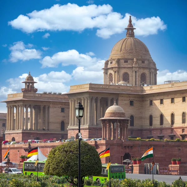 Здание Парламента Нью Дели Индия Северный Блок — стоковое фото