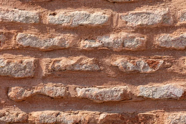 Background Orange Brick Wall Close — Stock Photo, Image