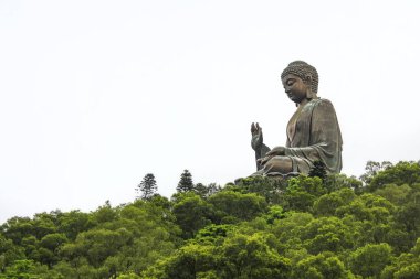 Lantau Adası 'ndaki Büyük Buda. Hong Kong. Çin. Asya