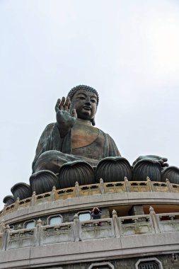Lantau Adası 'ndaki Büyük Buda. Hong Kong. Çin. Asya