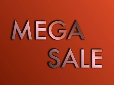 Satış afişi şablonu tasarımı, Mega satış özel teklifi. Vektör çizimi. Vektör illüstrasyonu