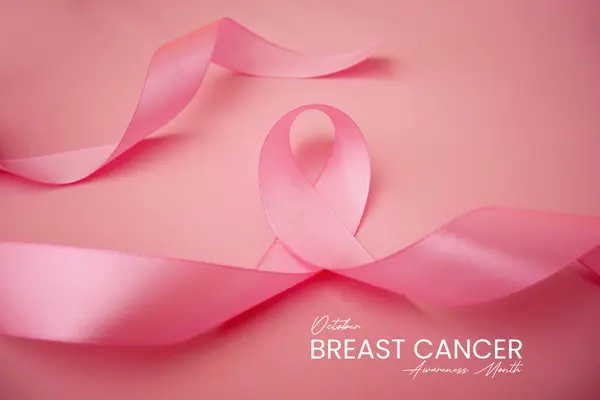 Breast Cancer Awareness Month horizontal banner. Pink Ribbon to support people\'s life and illness. National Cancer Survivors Month, Mother and World Cancer Day concept.