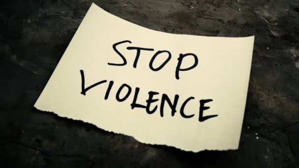 Vídeo Del Concepto Detener Violencia Contra Las Mujeres Trata Personas — Vídeos de Stock