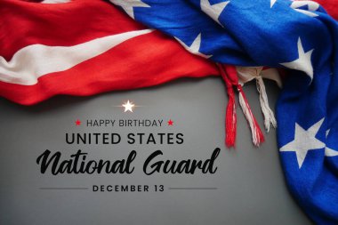 13 Aralık 'ta Birleşik Devletler Ulusal Muhafız Birliği' nin doğum günü. Amerikan Ulusal Muhafızları..