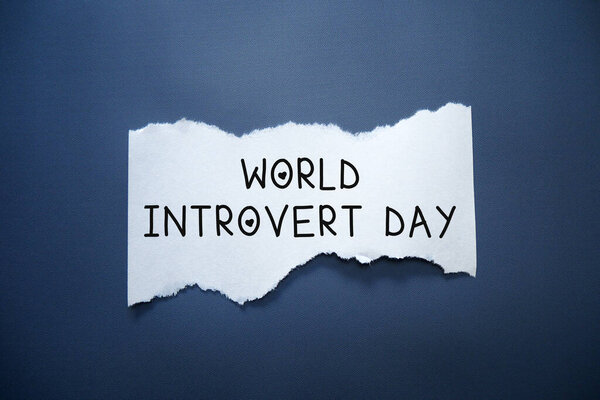 World Introvert Day card. January 2. Vacation concept.