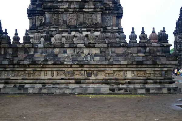 Prambanan Temple, a cultural heritage site in Yogyakarta, Indonesia which is busy with visitors
