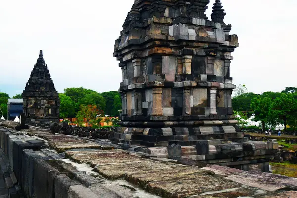 Prambanan Temple, a cultural heritage site in Yogyakarta, Indonesia which is busy with visitors