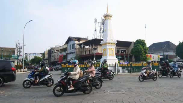 Tugu Jogja Ikonickou Památkou Města Yogyakarta — Stock video