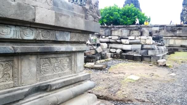 Yogyakarta Indonesia Diciembre 2023 Templo Prambanan Sitio Patrimonio Cultural Yogyakarta — Vídeos de Stock