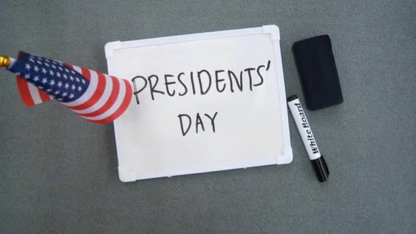 Joyeux Jour Président Écrit Sur Tableau Blanc Vidéo Fond Salutation — Video