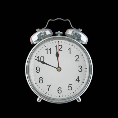 11: 49 PM veya AM Vintage Çelik Alarm Saati