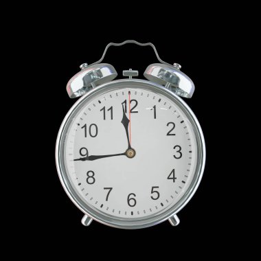 Akşam 11: 44 veya AM Vintage Çelik Alarm Saati