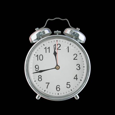 11: 43 PM veya AM Vintage Çelik Alarm Saati