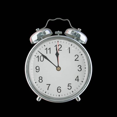 Akşam 11: 52 veya AM Vintage Çelik Alarm Saati