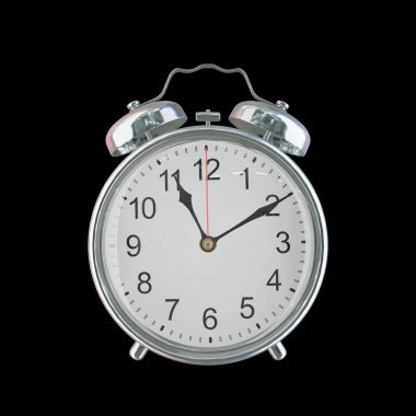 Akşam 11: 10 'da veya AM Vintage Çelik Alarm Saati