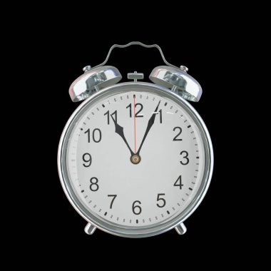 11: 04 PM veya AM Vintage Çelik Alarm Saati