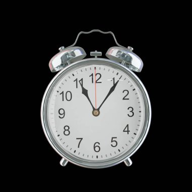 11: 06 PM veya AM Vintage Çelik Alarm Saati