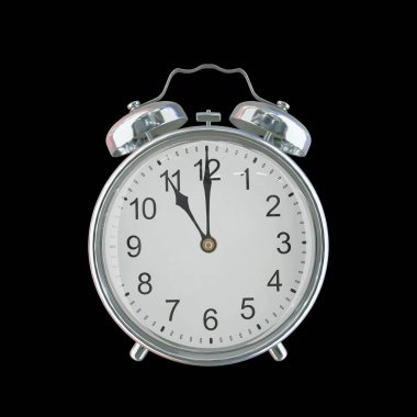 Akşam 11: 00 veya AM Vintage Çelik Alarm Saati
