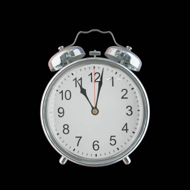 Saat 11: 02 veya AM Vintage Çelik Alarm Saati