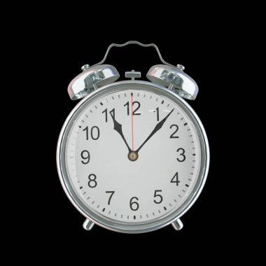 Akşam 11: 07 veya AM Vintage Çelik Alarm Saati