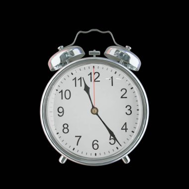 Akşam 11: 24 veya AM Vintage Çelik Alarm Saati