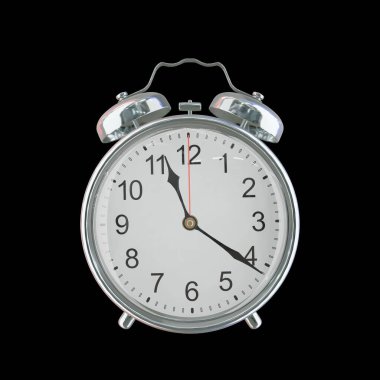 Akşam 11: 21 veya AM Vintage Çelik Alarm Saati