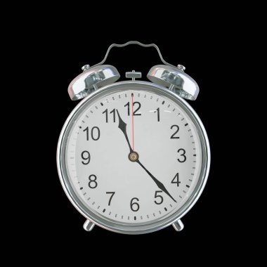 11: 23 PM veya AM Vintage Çelik Alarm Saati