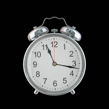 Akşam 11: 17 veya AM Vintage Çelik Alarm Saati