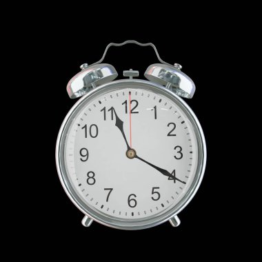 Akşam 11: 20 veya AM Vintage Çelik Alarm Saati