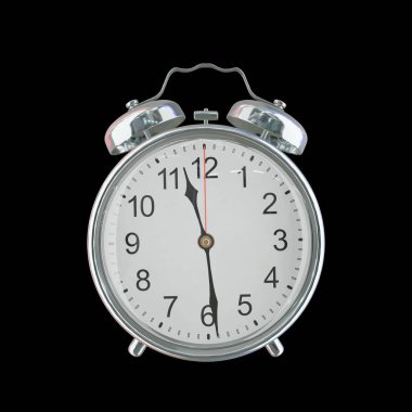 Akşam 11: 29 veya AM Vintage Çelik Alarm Saati