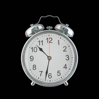 22: 32 veya AM Vintage Çelik Alarm Saati